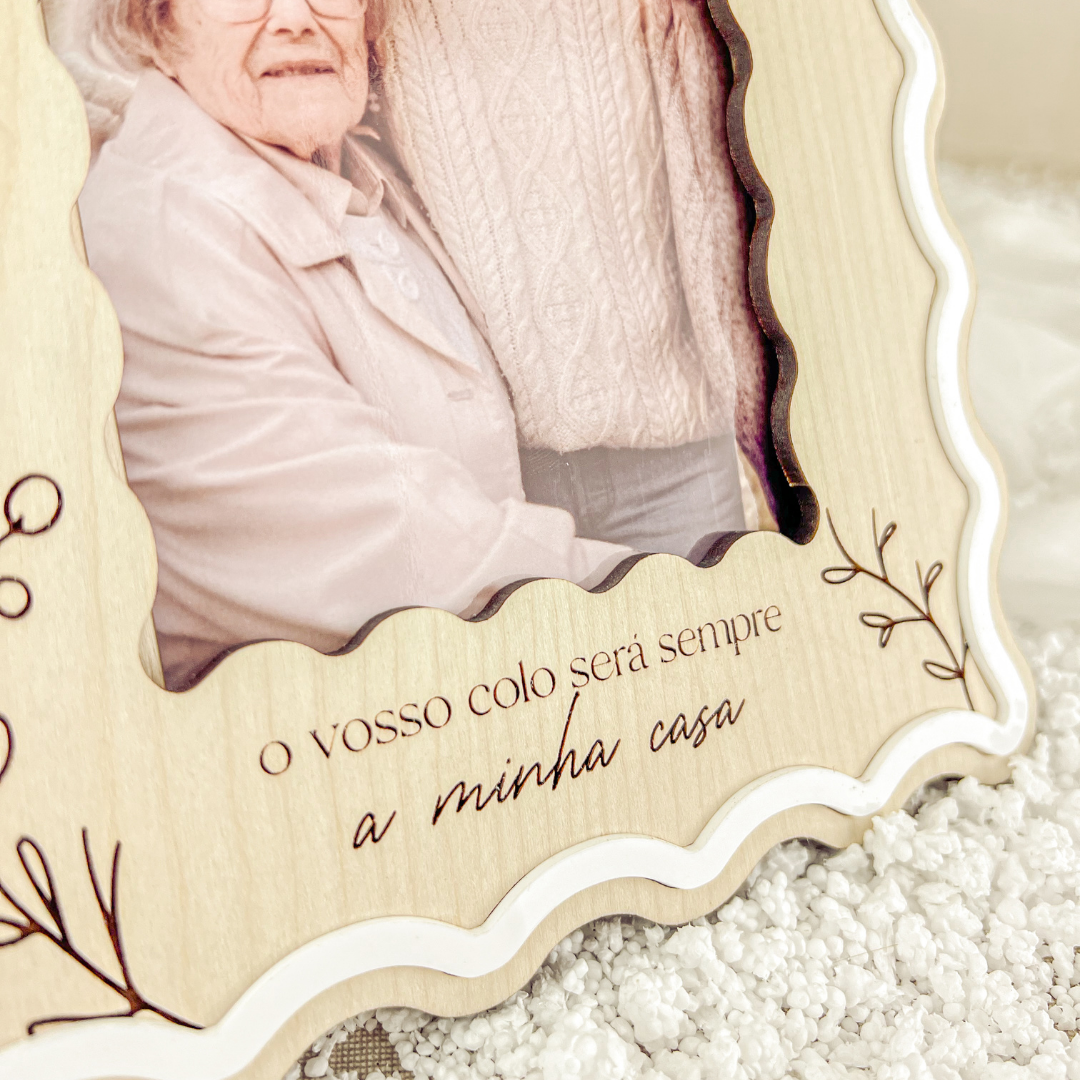 Moldura Ondulada Avós 10x15cm | Prenda Natal
