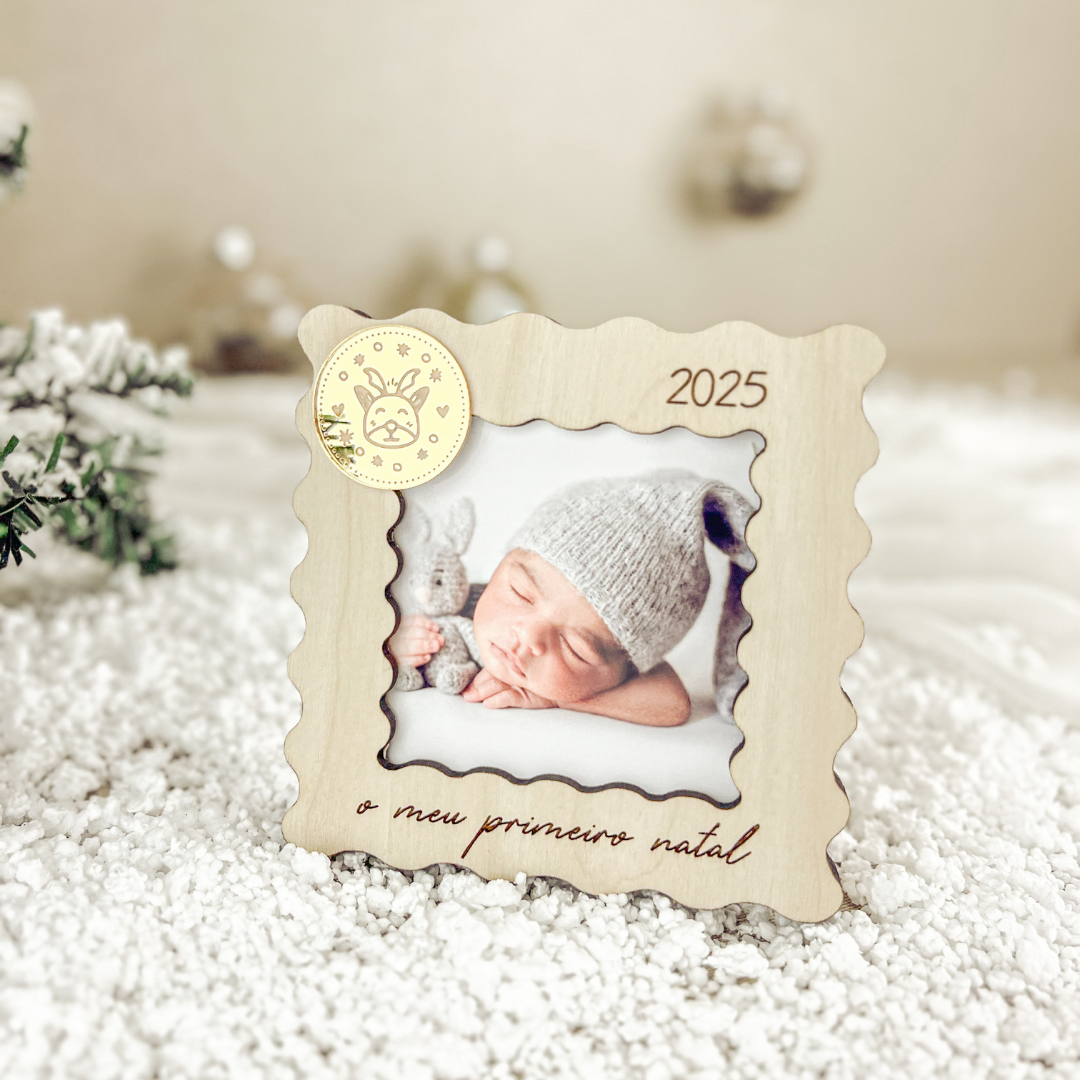 Mini Molduras em Bétula (8,5x8,5cm) | Prenda Natal