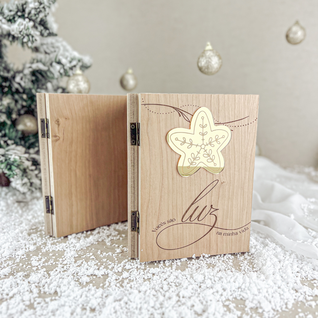 Moldura Desdobrável Cerejeira – Prenda Natal Personalizada Padrinhos