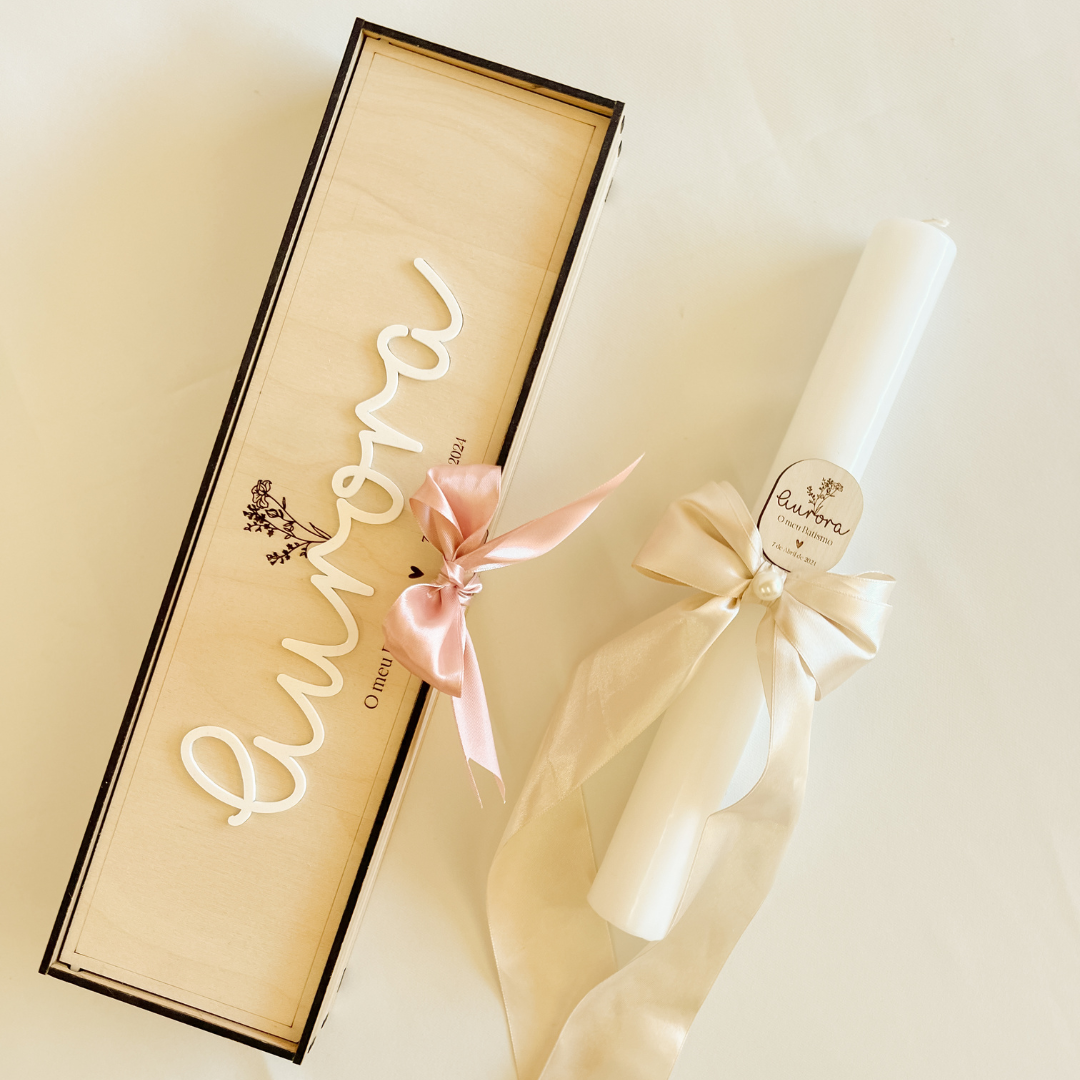 Caixa Personalizada para Vela de Batizado