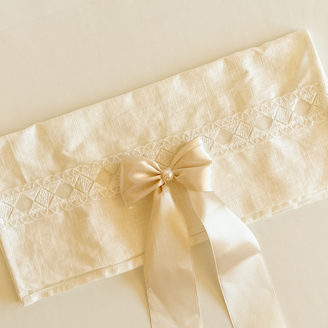 Conjunto de Batizado com Vela Personalizada, Concha e Toalha