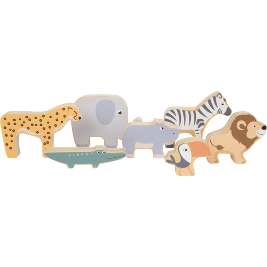 Brinquedo de Empilhar Animais “Safari” | Brinquedos de Madeira | Small Foot