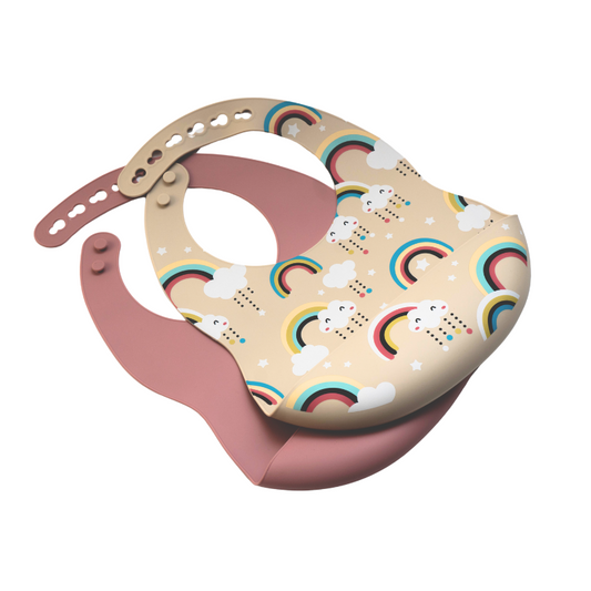 Pack 2 Babetes de Silicone com Bolso BPA Free | BLW