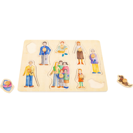 Conjunto Puzzle Família e Amigos em Madeira | Small Foot