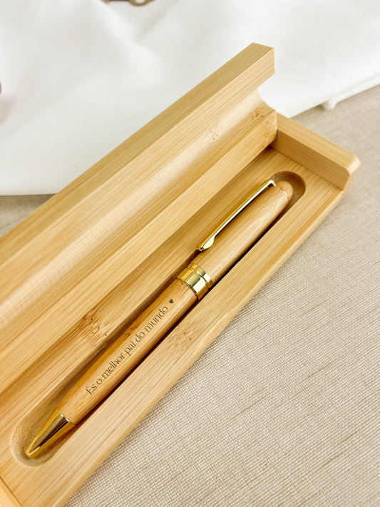 Caixa com Caneta Personalizada para o Dia do Pai (Escrita Azul)