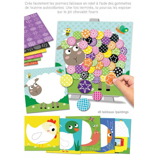 Atividade Criativa com Feltro – Pinturas “Na Quinta” para Crianças | Créa Lign’