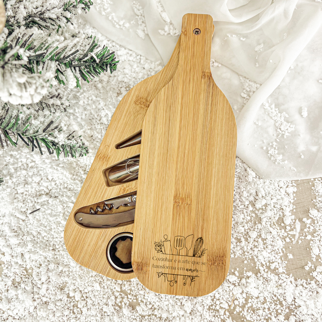 Set de Vinho em Forma de Garrafa