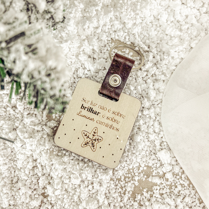 Porta-Chaves com Fotografia e Frase