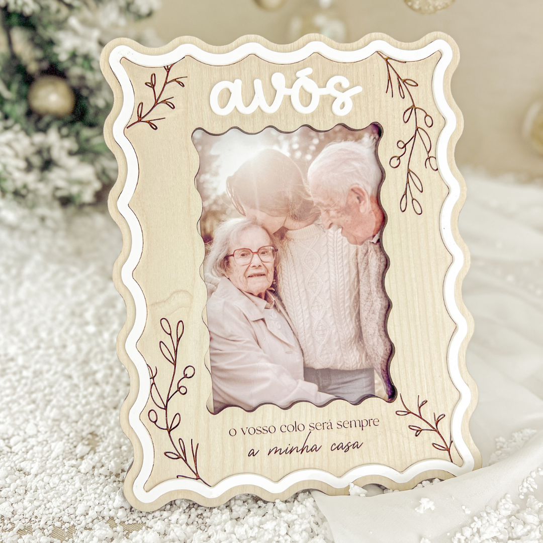 Moldura Ondulada Avós 10x15cm | Prenda Natal