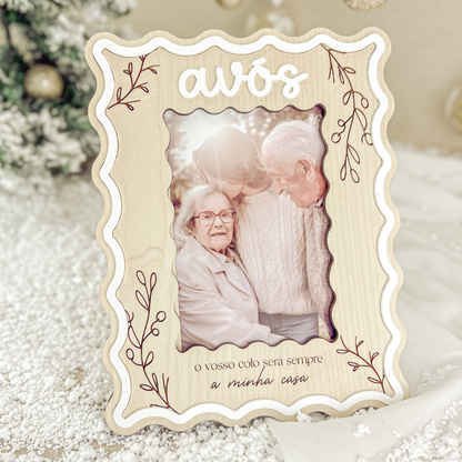 Moldura Ondulada Avós 10x15cm | Prenda Natal