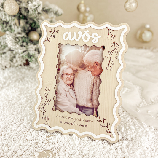 Moldura Ondulada Avós 10x15cm | Prenda Natal