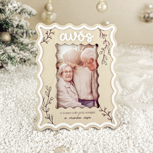 Moldura Ondulada Avós 10x15cm | Prenda Natal
