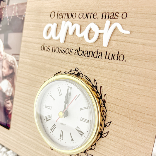 Moldura Relógio Amor 10x15cm