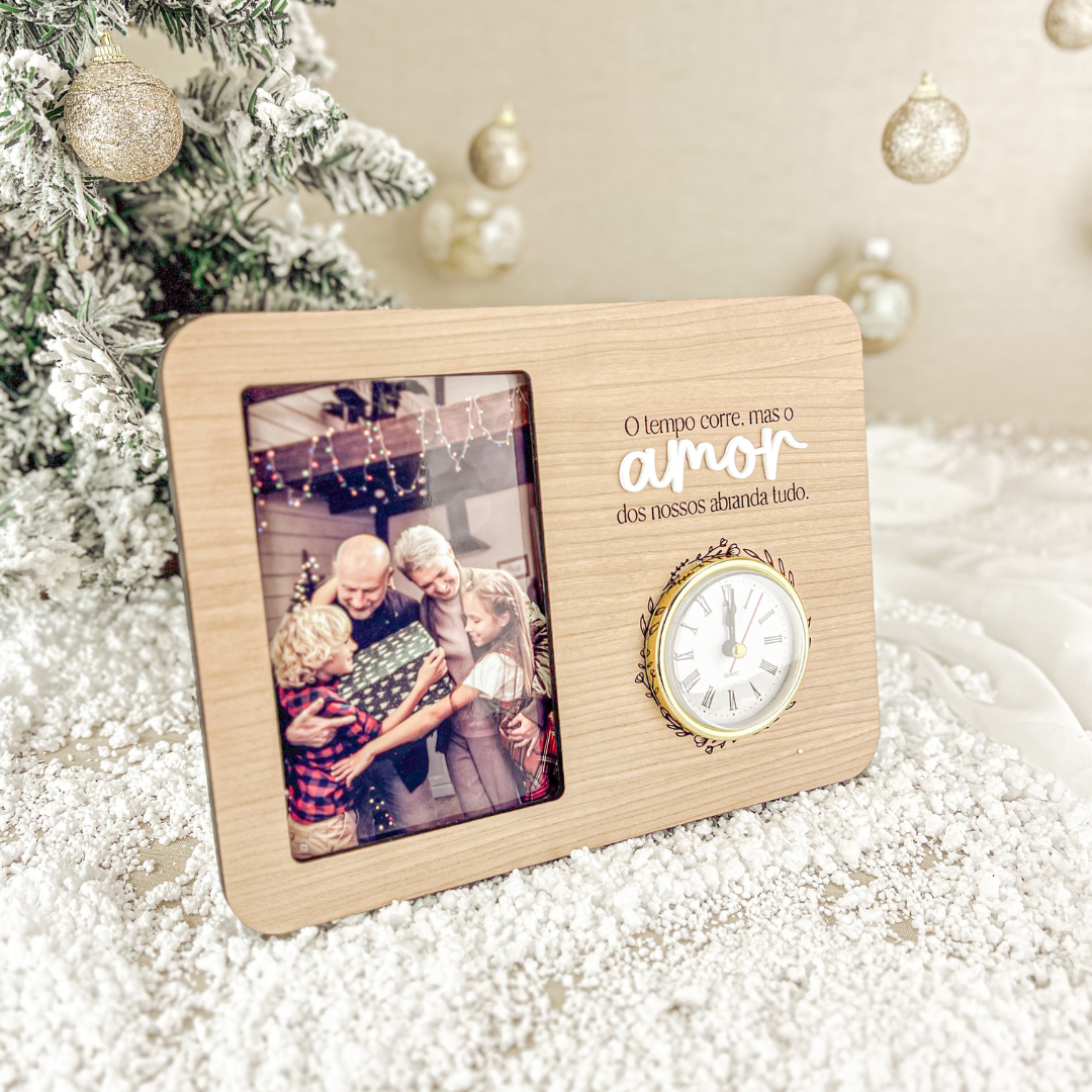 Moldura Relógio Amor 10x15cm