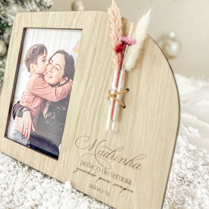 Moldura Flores Carvalho 10x15cm | Prenda Madrinha