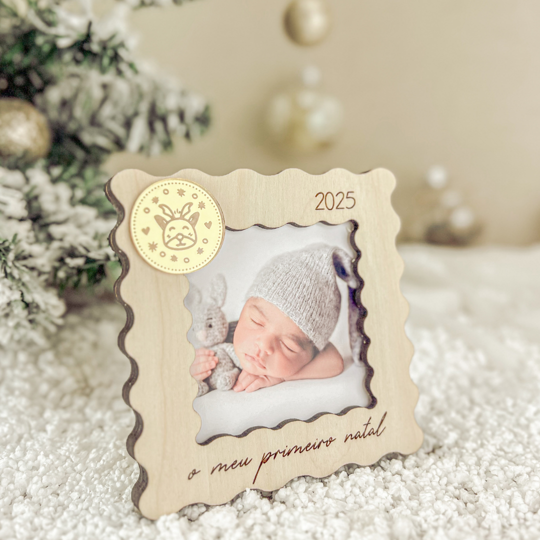 Mini Molduras em Bétula (8,5x8,5cm) | Prenda Natal