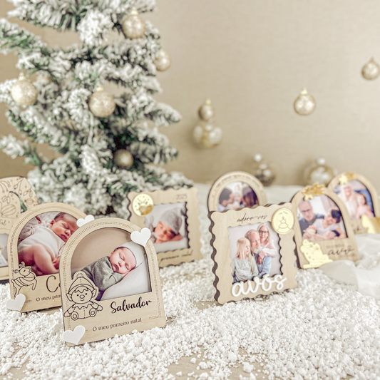 Mini Molduras em Bétula (8,5x8,5cm) | Prenda Natal
