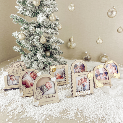 Mini Molduras em Bétula (8,5x8,5cm) | Prenda Natal