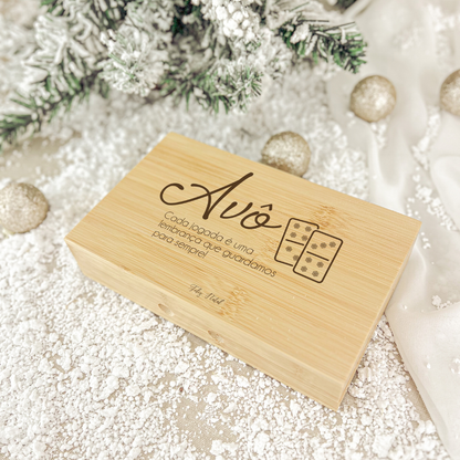 Dominó em Caixa de Bambu Avô