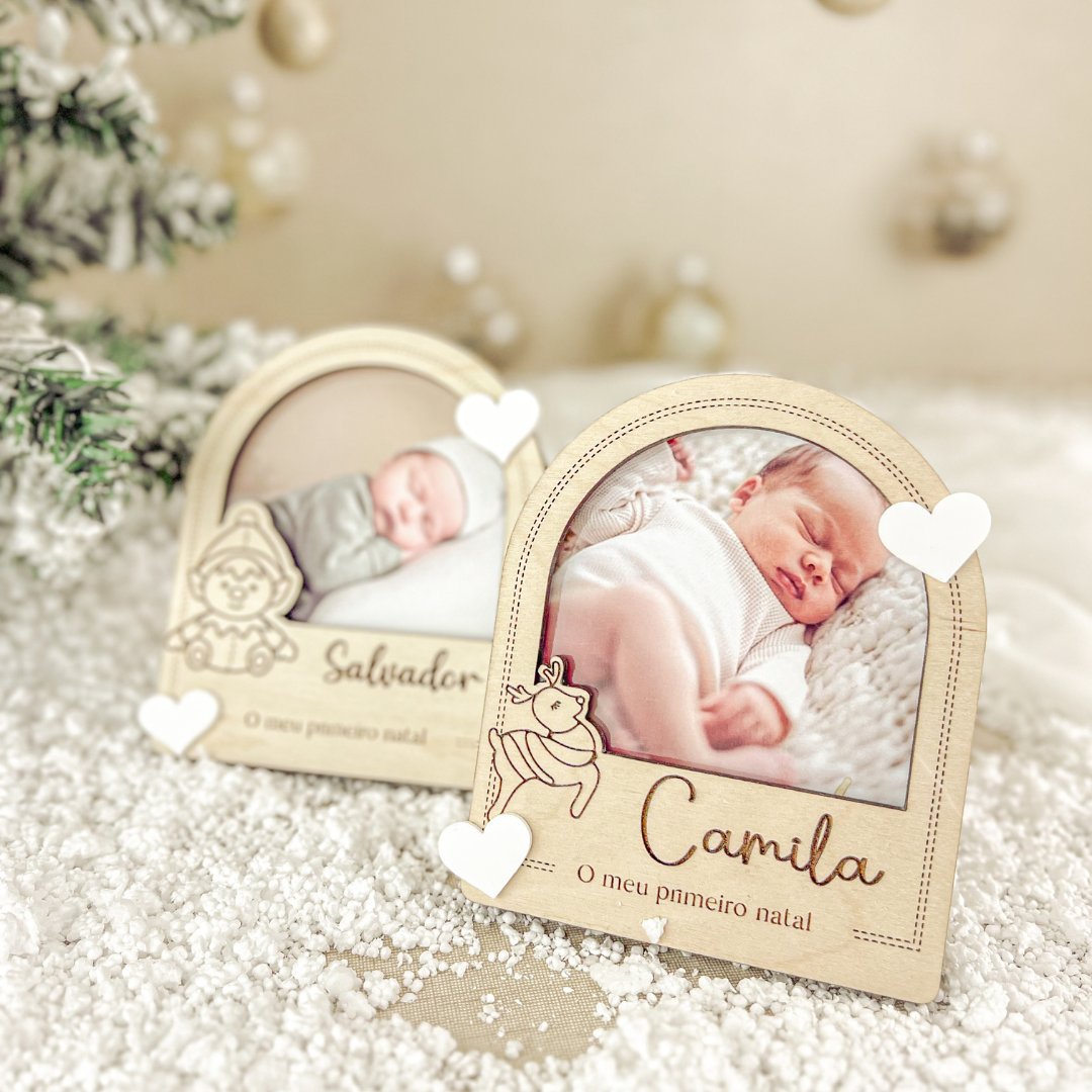 Mini Molduras em Bétula (8,5x8,5cm) | Prenda Natal