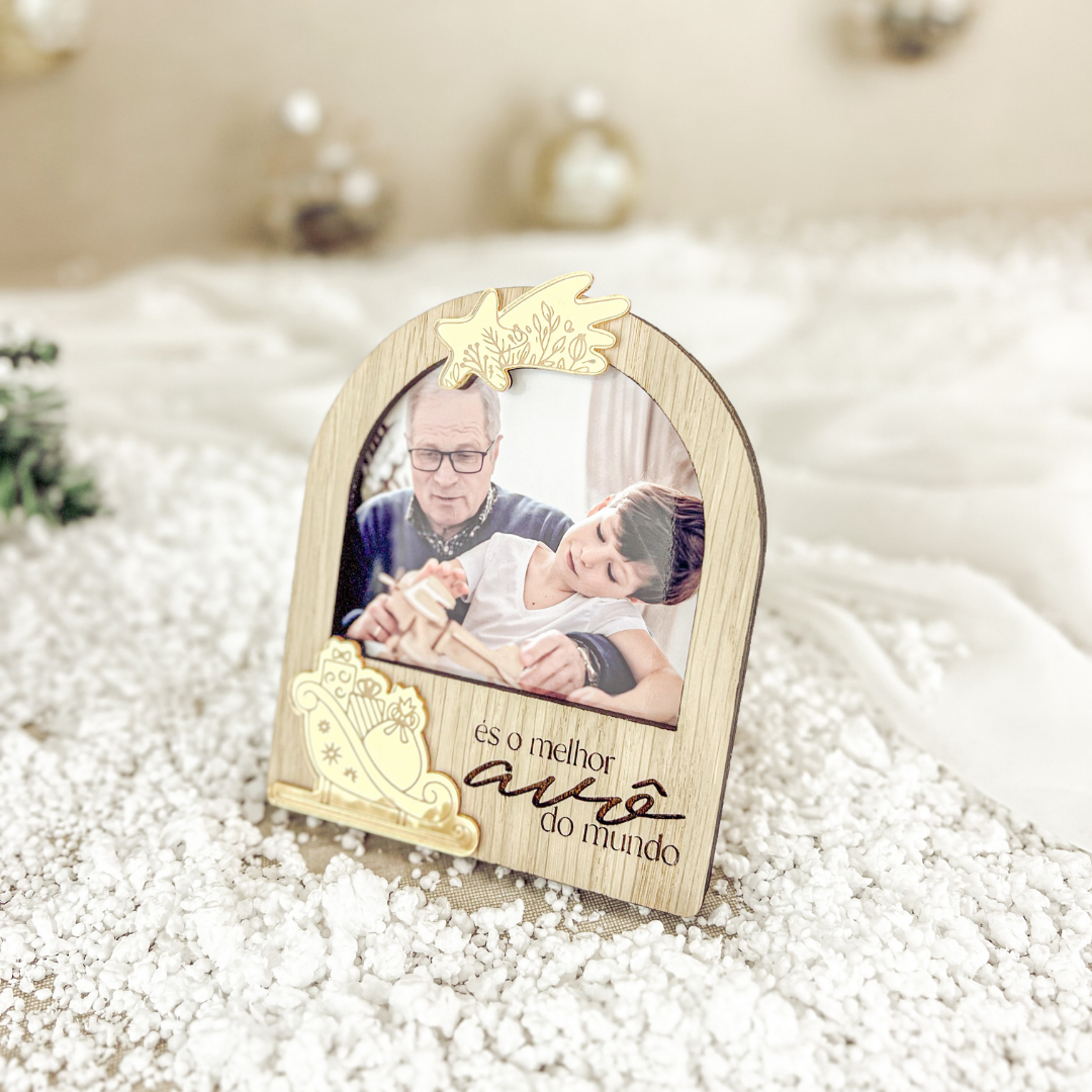 Mini Molduras em Bétula (8,5x8,5cm) | Prenda Natal