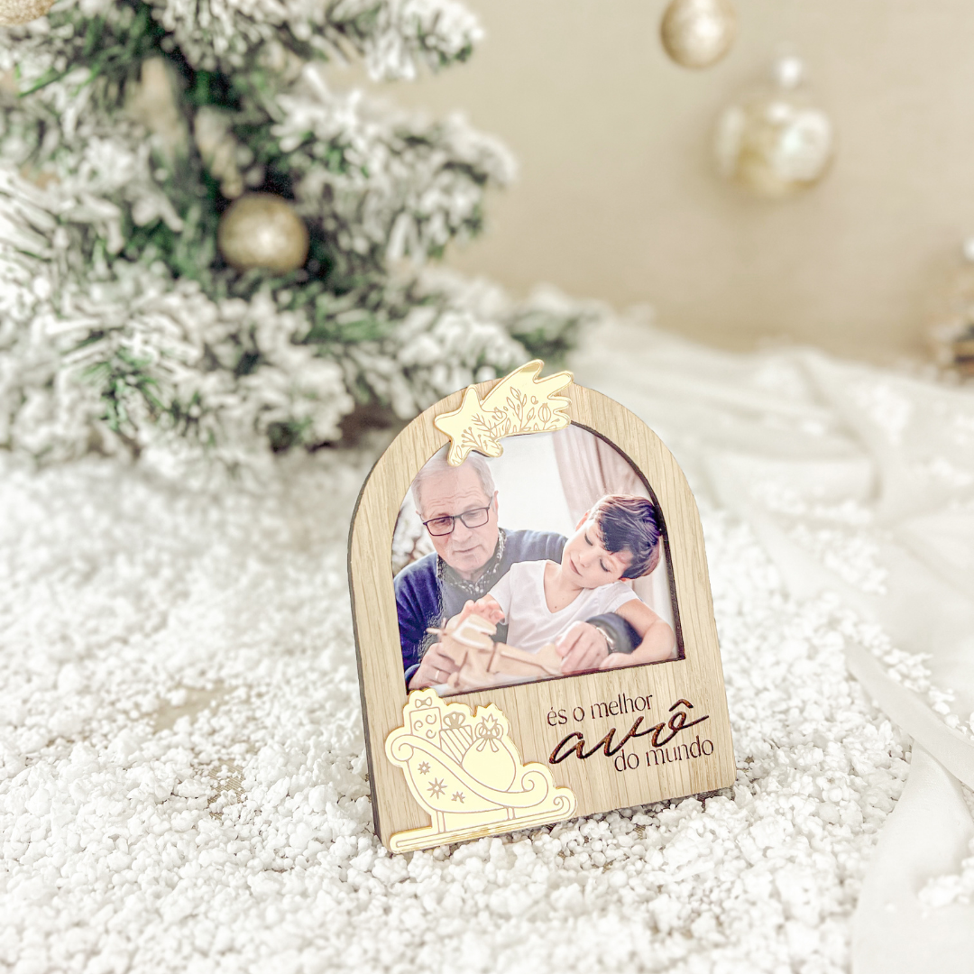 Mini Molduras em Bétula (8,5x8,5cm) | Prenda Natal