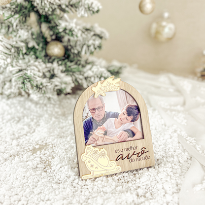 Mini Molduras em Bétula (8,5x8,5cm) | Prenda Natal