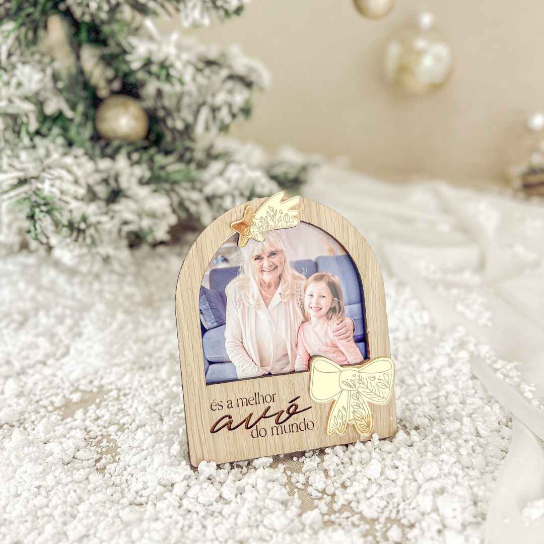 Mini Molduras em Bétula (8,5x8,5cm) | Prenda Natal