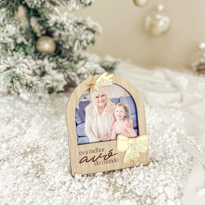 Mini Molduras em Bétula (8,5x8,5cm) | Prenda Natal