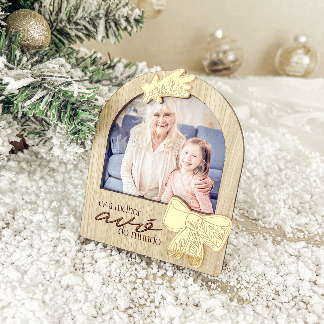 Mini Molduras em Bétula (8,5x8,5cm) | Prenda Natal