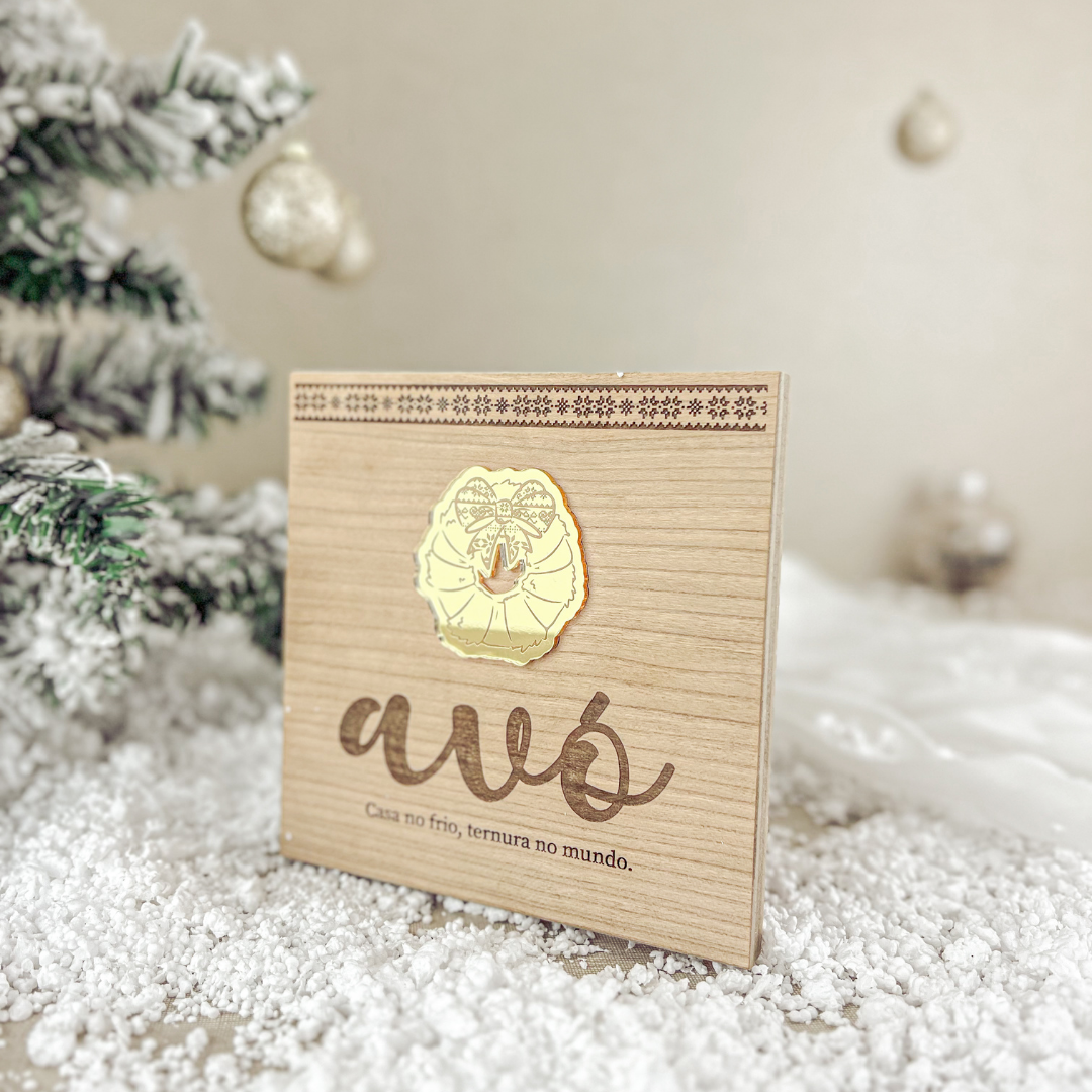 Moldura Livro Cerejeira – Prenda Natal Personalizada Avó