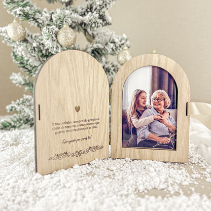 Moldura Redonda Carvalho – Prenda Natal Personalizada Avó