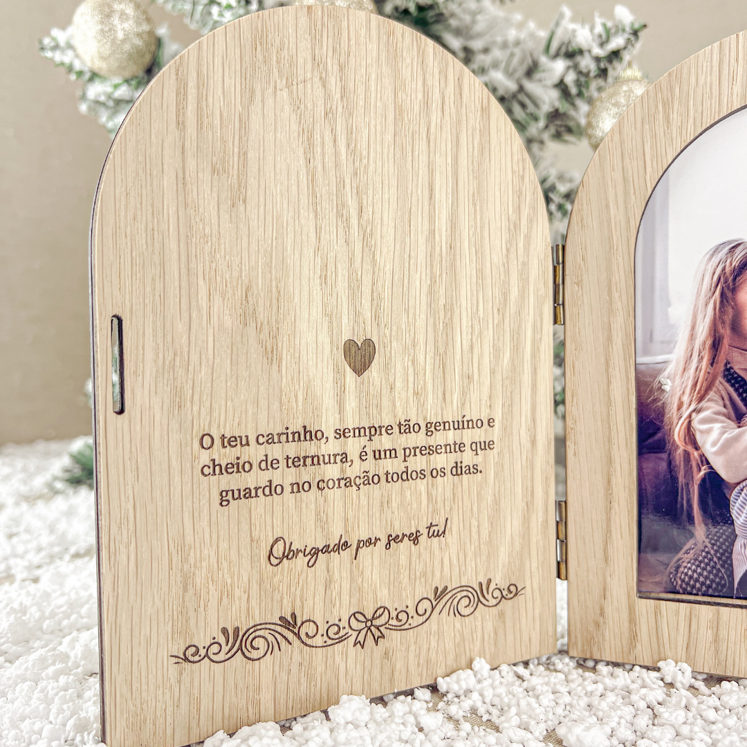 Moldura Redonda Carvalho – Prenda Natal Personalizada Avó