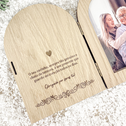 Moldura Redonda Carvalho – Prenda Natal Personalizada Avó