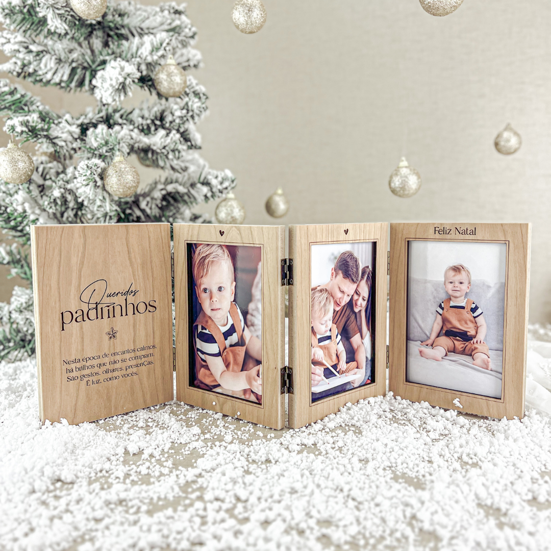 Moldura Desdobrável Cerejeira – Prenda Natal Personalizada Padrinhos
