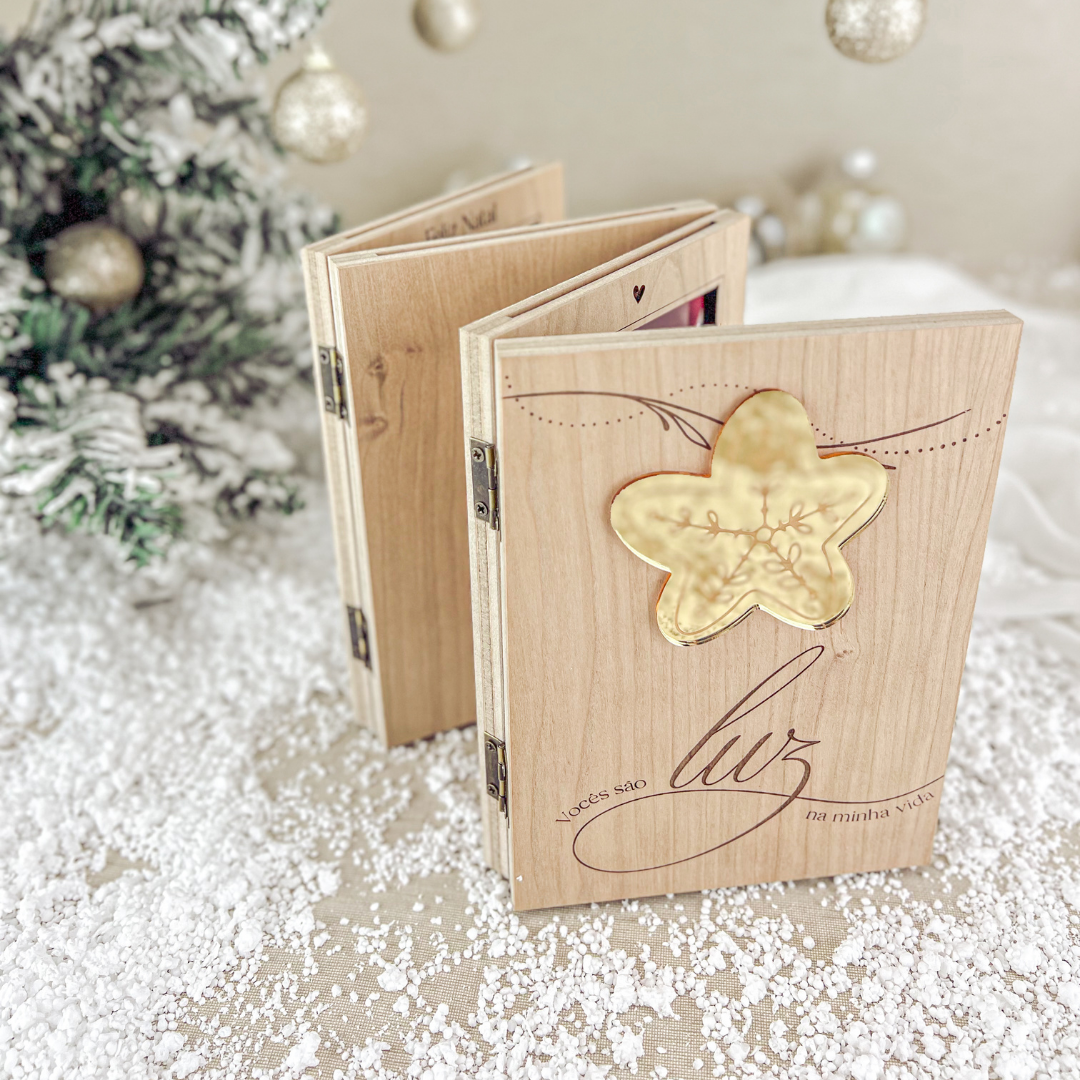 Moldura Desdobrável Cerejeira – Prenda Natal Personalizada Padrinhos