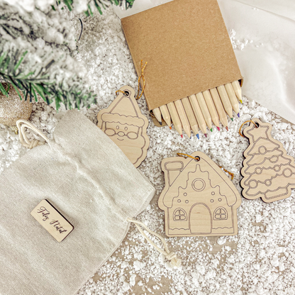 Conjunto Ornamentos para Colorir (8x8cm)