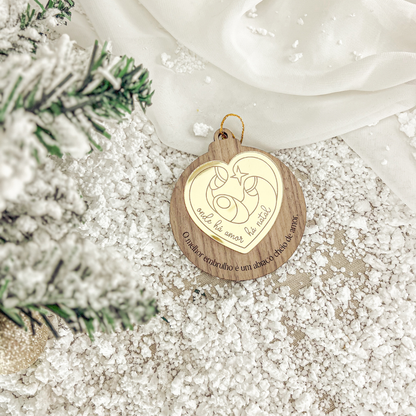 Ornamento Presépio em Nogueira (8x9cm)