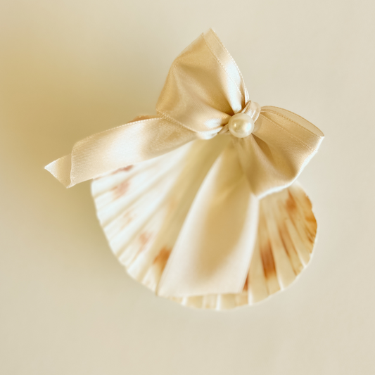 Concha de Batizado com Laço de Cetim