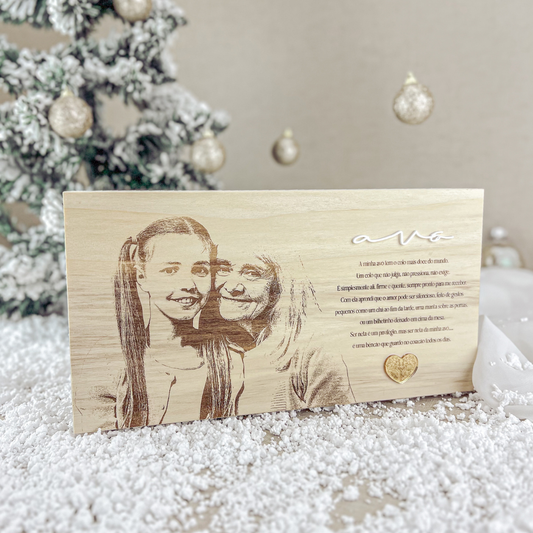 Bloco com Gravação de Fotografia “Avó” (28x15cm)