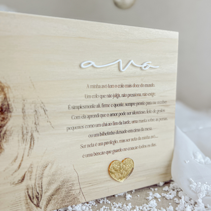 Bloco com Gravação de Fotografia “Avó” (28x15cm)