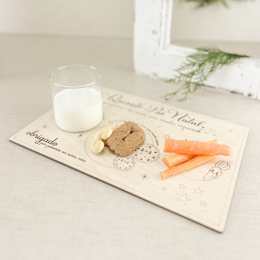 Tabuleiro Pai Natal em Madeira de Bétula – 20x30cm