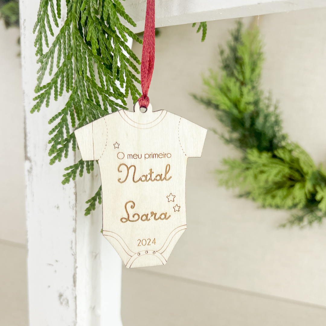 Ornamento “Primeiro Natal do Bebé” – Bétula