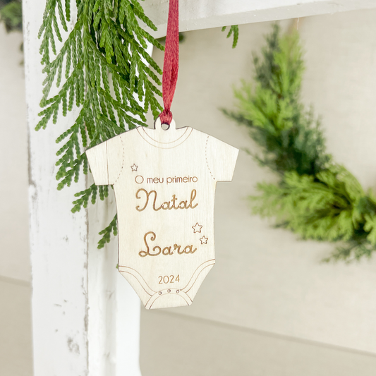 Ornamento “Primeiro Natal do Bebé” – Bétula