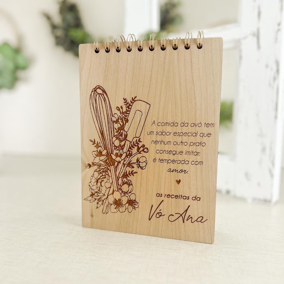 Bloco de Notas em Madeira de Cerejeira – A5