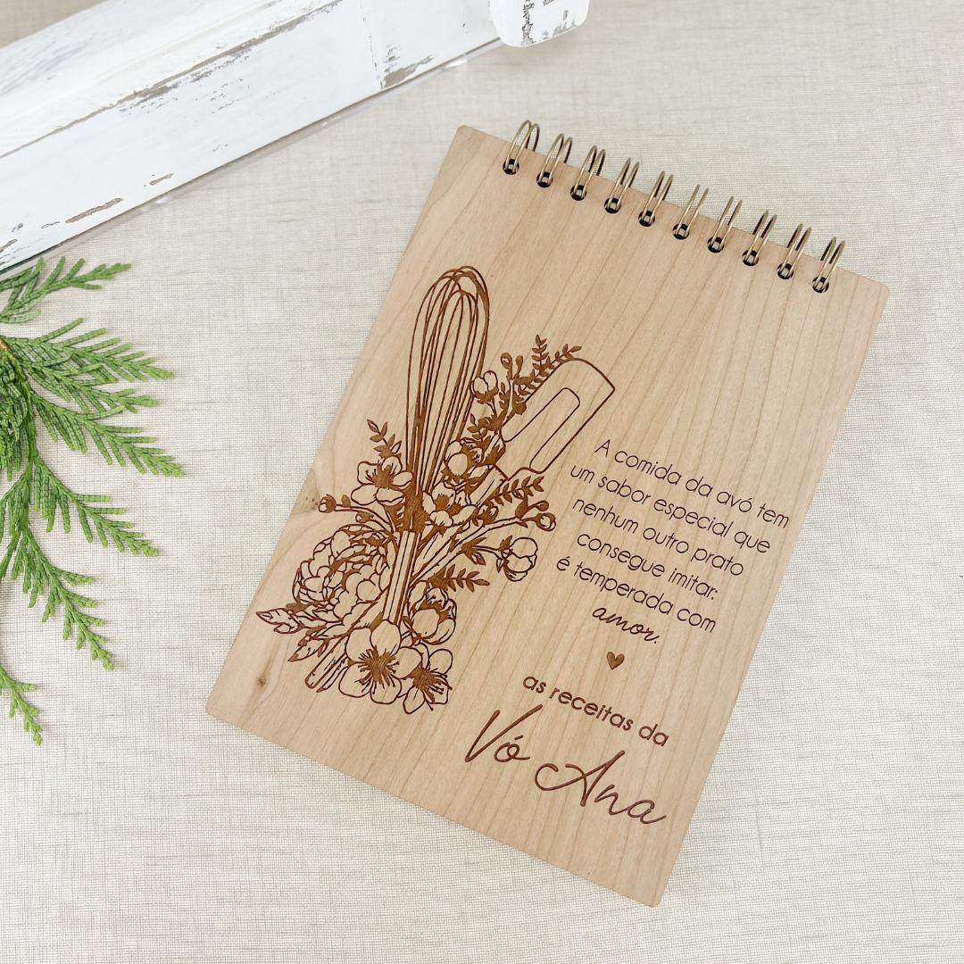 Bloco de Notas em Madeira de Cerejeira – A5