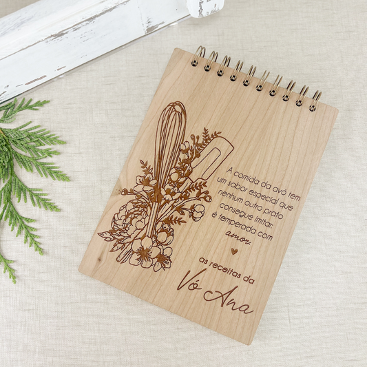 Bloco de Notas em Madeira de Cerejeira – A5