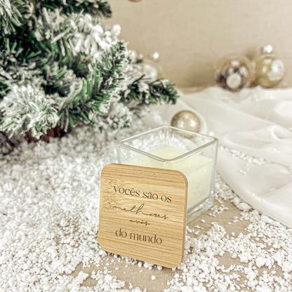 Vela Retangular com Tampa em Bambu Avós