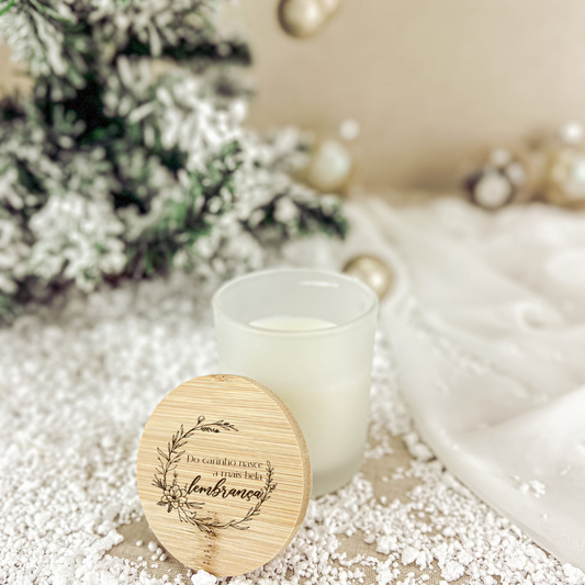 Vela com Tampa em Bambu