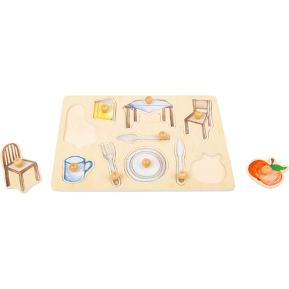 Conjunto Puzzle Objetos do Quotidiano em Madeira | Small Foot